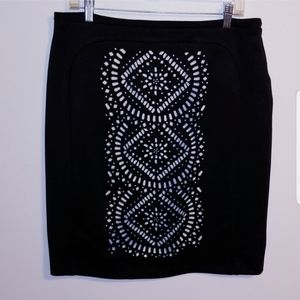 Worthington Pencil Skirt with White Design